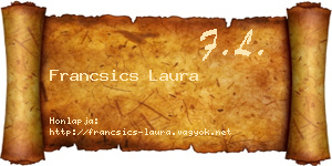 Francsics Laura névjegykártya